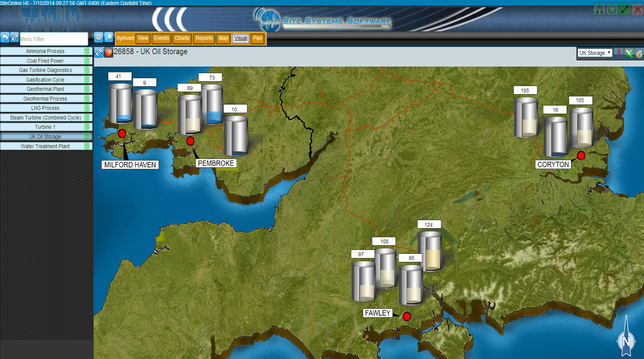 SiteAnalyst Oil storage view